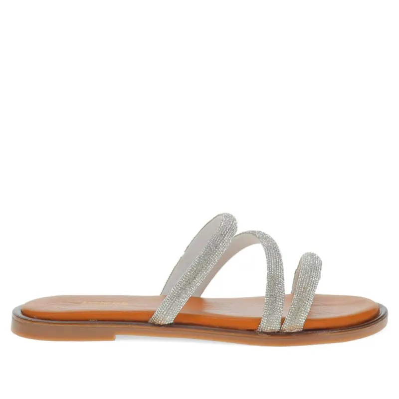 Ghita Calf Leather Sandals  - GHITA / 325 568 - Silver sold by Jones Bootmaker