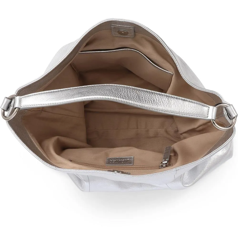 Violetta Leather Shoulder Bag - VIOLETTA / 325 463 - Silver sold by Jones Bootmaker product image thumbnail 4