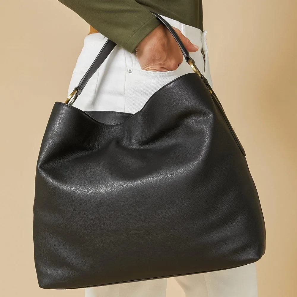 Violetta Leather Shoulder Bag - VIOLETTA / 325 463 - Black sold by Jones Bootmaker product image thumbnail 4