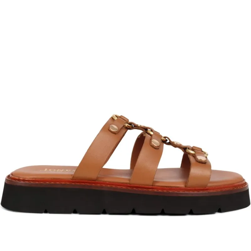 Harlee Leather Mules  - HARLEE / 325 355 - Tan sold by Jones Bootmaker