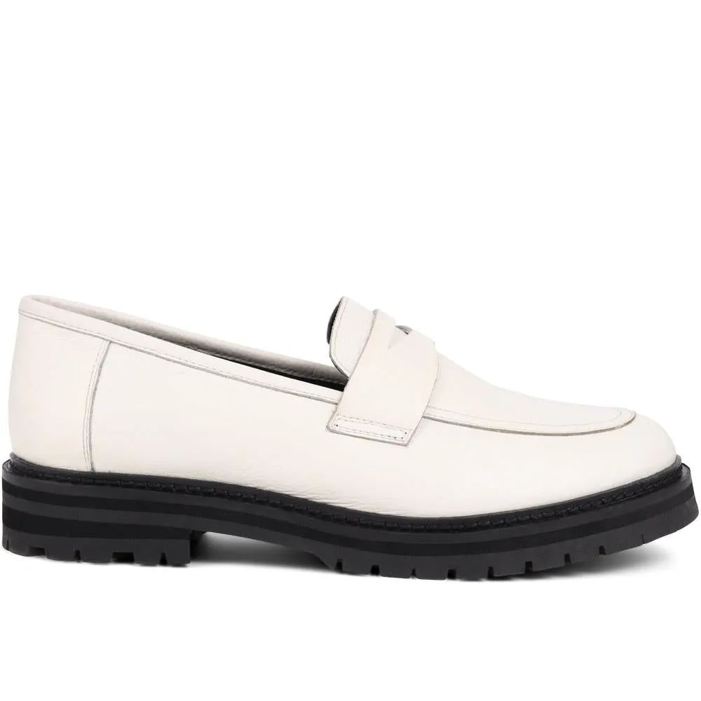 Darra2 Leather Loafers - DARRA2 / 325 352 - White sold by Jones Bootmaker