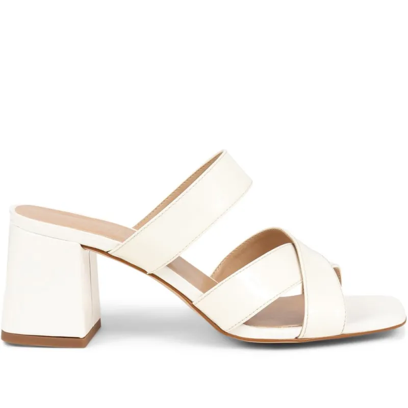 Harrietta Mule Sandals - HARRIETTA / 325 312 - White sold by Jones Bootmaker