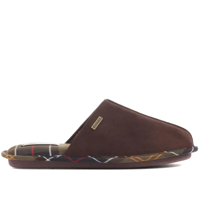 Foley Leather Mule Slippers - BARBR36505 / 322 437 - Brown sold by Jones Bootmaker