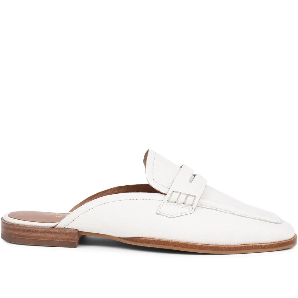 Jola Leather Mules - JOLA / 325 258 - White sold by Jones Bootmaker