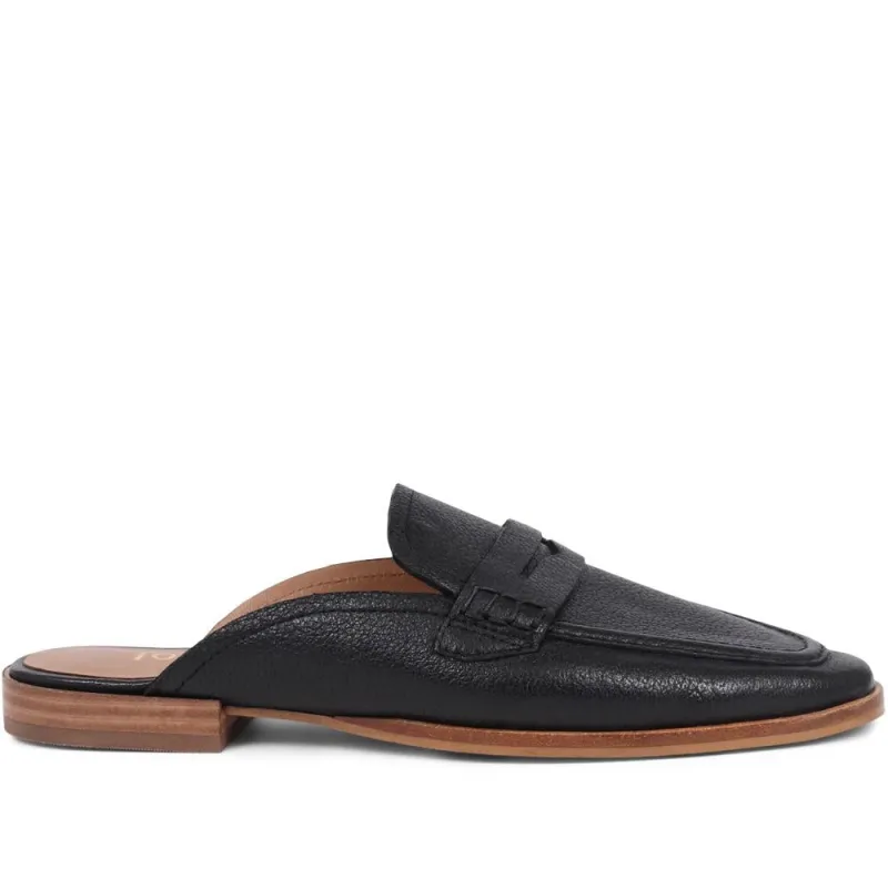 Jola Leather Mules - JOLA / 325 258 - Black sold by Jones Bootmaker