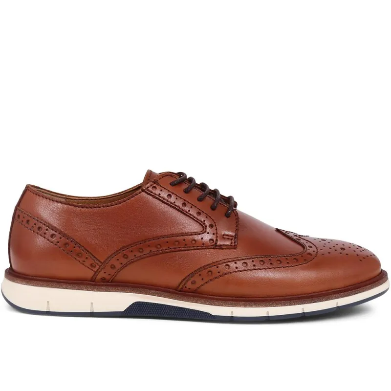 Lingfield Leather Brogues  - LINGFIELD / 325 187 - Tan sold by Jones Bootmaker