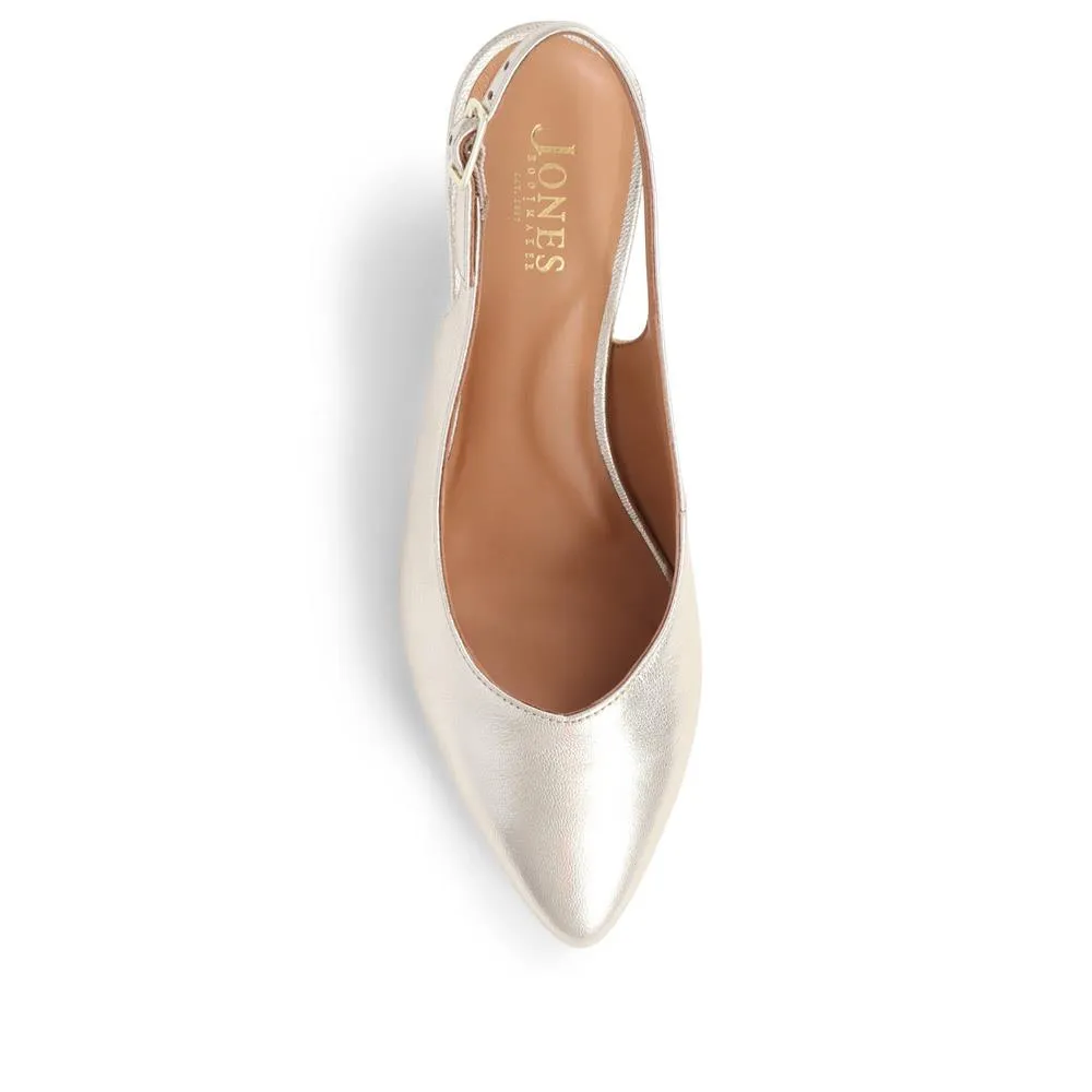 Zaria Slingback Heels - ZARIA / 325 142 - Gold sold by Jones Bootmaker product image thumbnail 4