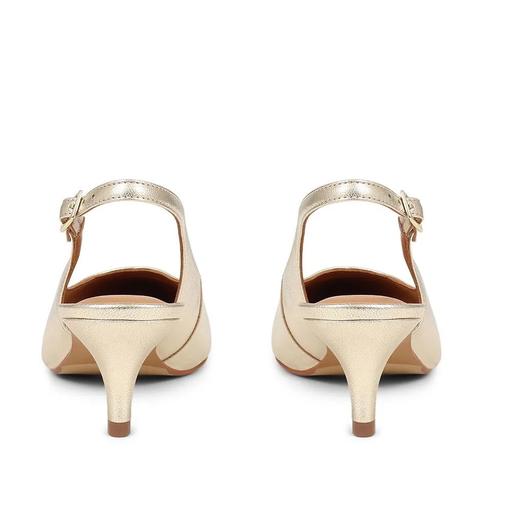 Zaria Slingback Heels - ZARIA / 325 142 - Gold sold by Jones Bootmaker product image thumbnail 3