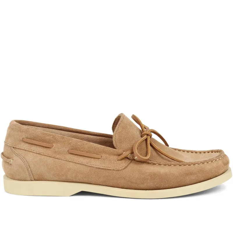 Portsmouth Suede Moccasins - PORTSMOUTH / 325 091 - Sand Suede sold by Jones Bootmaker