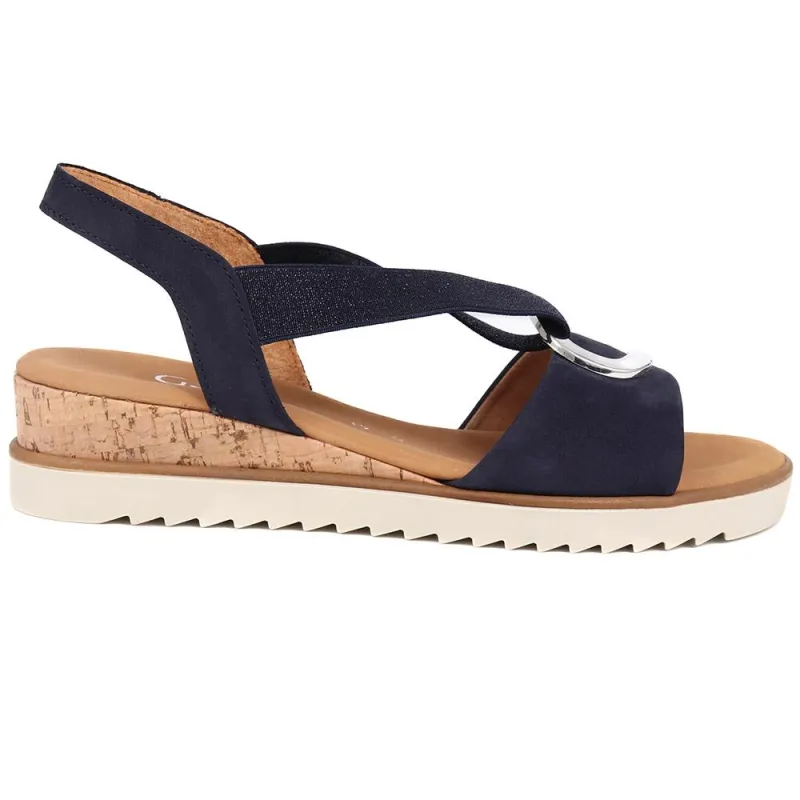 Reese Chunky Leather Sandals  - GAB39509 / 325 075 - Navy sold by Jones Bootmaker