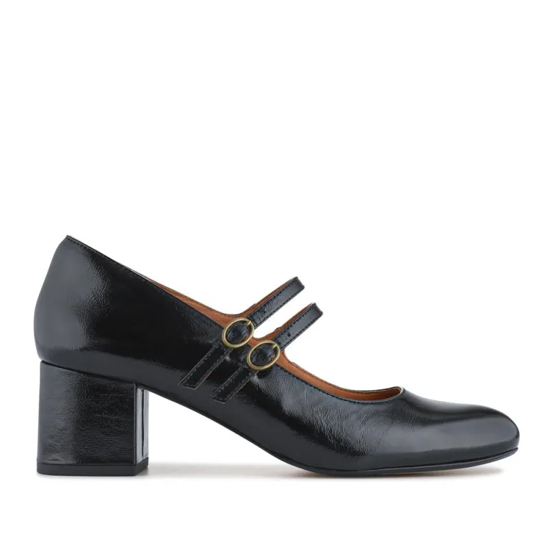 Xanthi Heeled Mary Janes - XANTHI / 325 044 - Black Patent sold by Jones Bootmaker