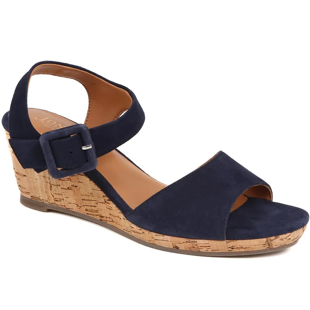 Grazina Leather Wedges - GRAZINA / 325 045 - Navy sold by Jones Bootmaker product image thumbnail 2