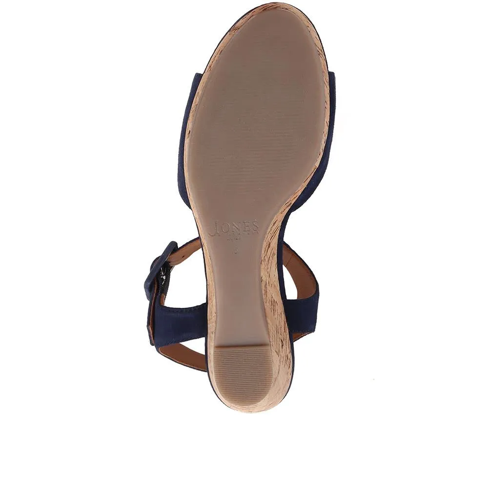 Grazina Leather Wedges - GRAZINA / 325 045 - Navy sold by Jones Bootmaker product image thumbnail 4