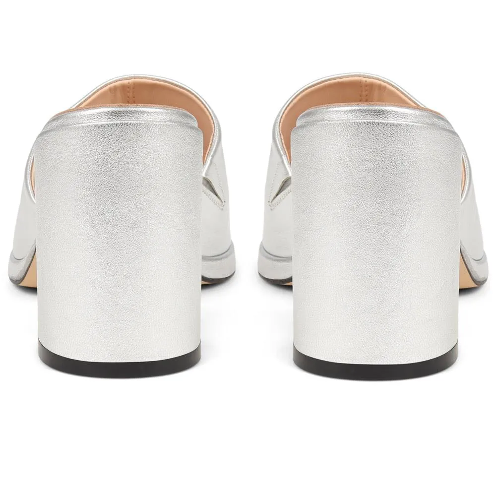 Gracey Heeled Mule Sandals - GRACEY / 325 039 - Silver sold by Jones Bootmaker product image thumbnail 3