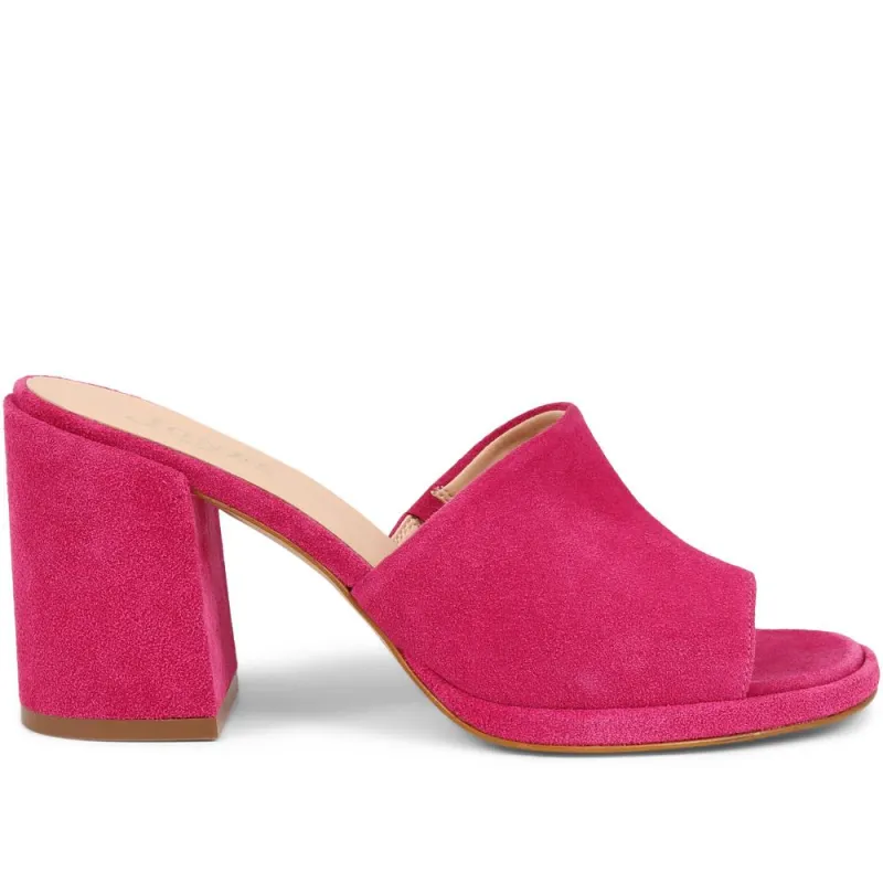 Gracey Heeled Mule Sandals  - GRACEY / 325 039 - Pink sold by Jones Bootmaker