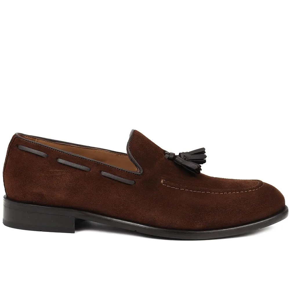 Devon2 Leather Loafers - DEVON2 / 324 972 - Brown Suede sold by Jones Bootmaker
