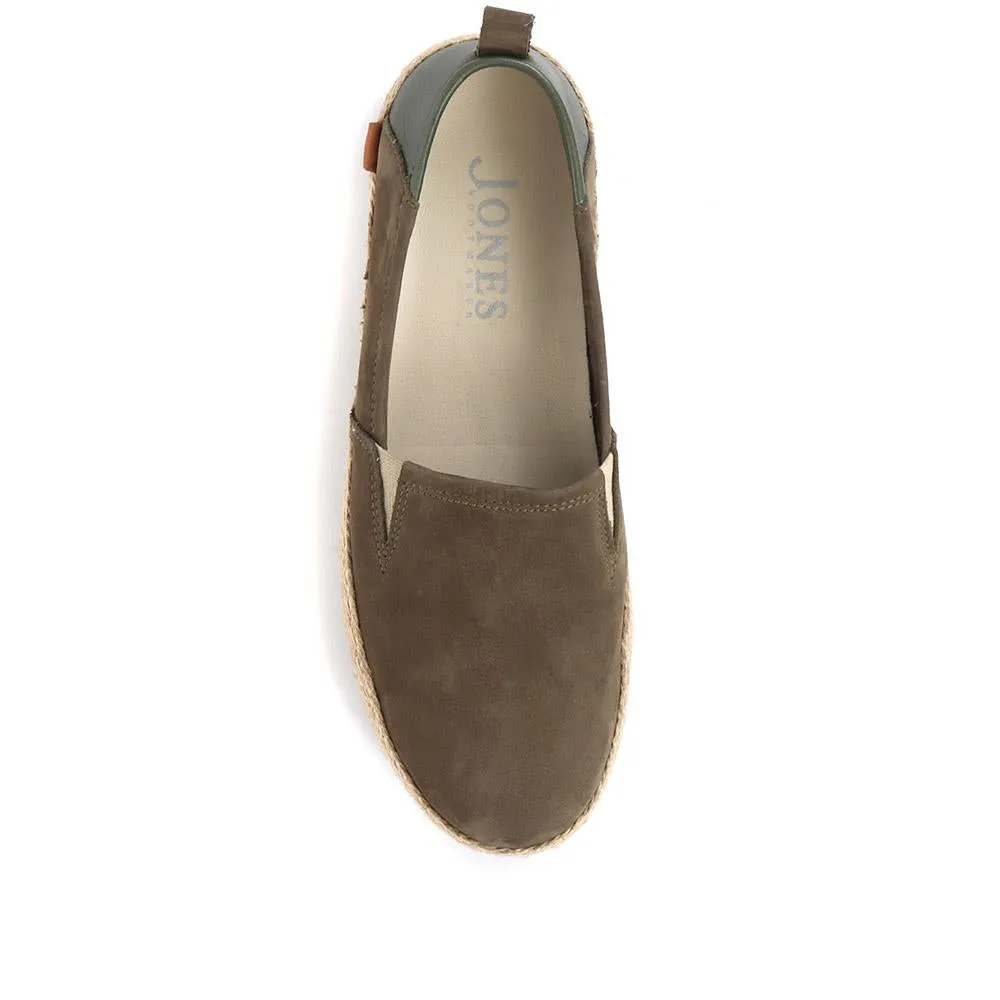 Milan Leather Espadrille Flats - MILAN / 320 085 - Khaki sold by Jones Bootmaker product image thumbnail 4