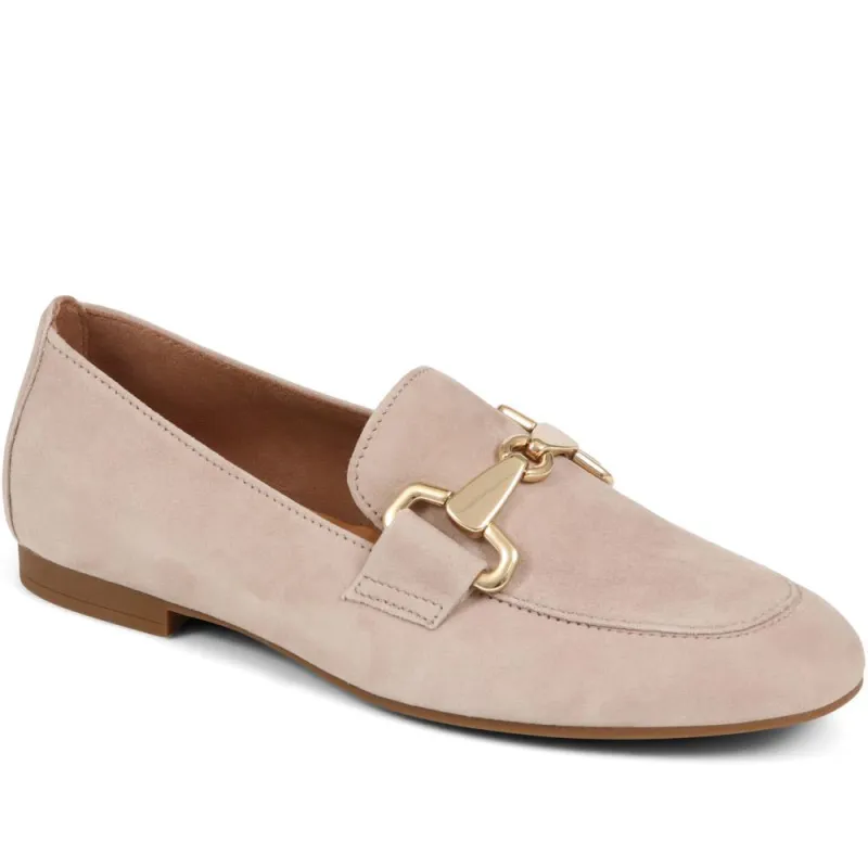 Jangle Gabor Suede Buckle Loafers - GAB37500 / 323 288 - Sand sold by Jones Bootmaker