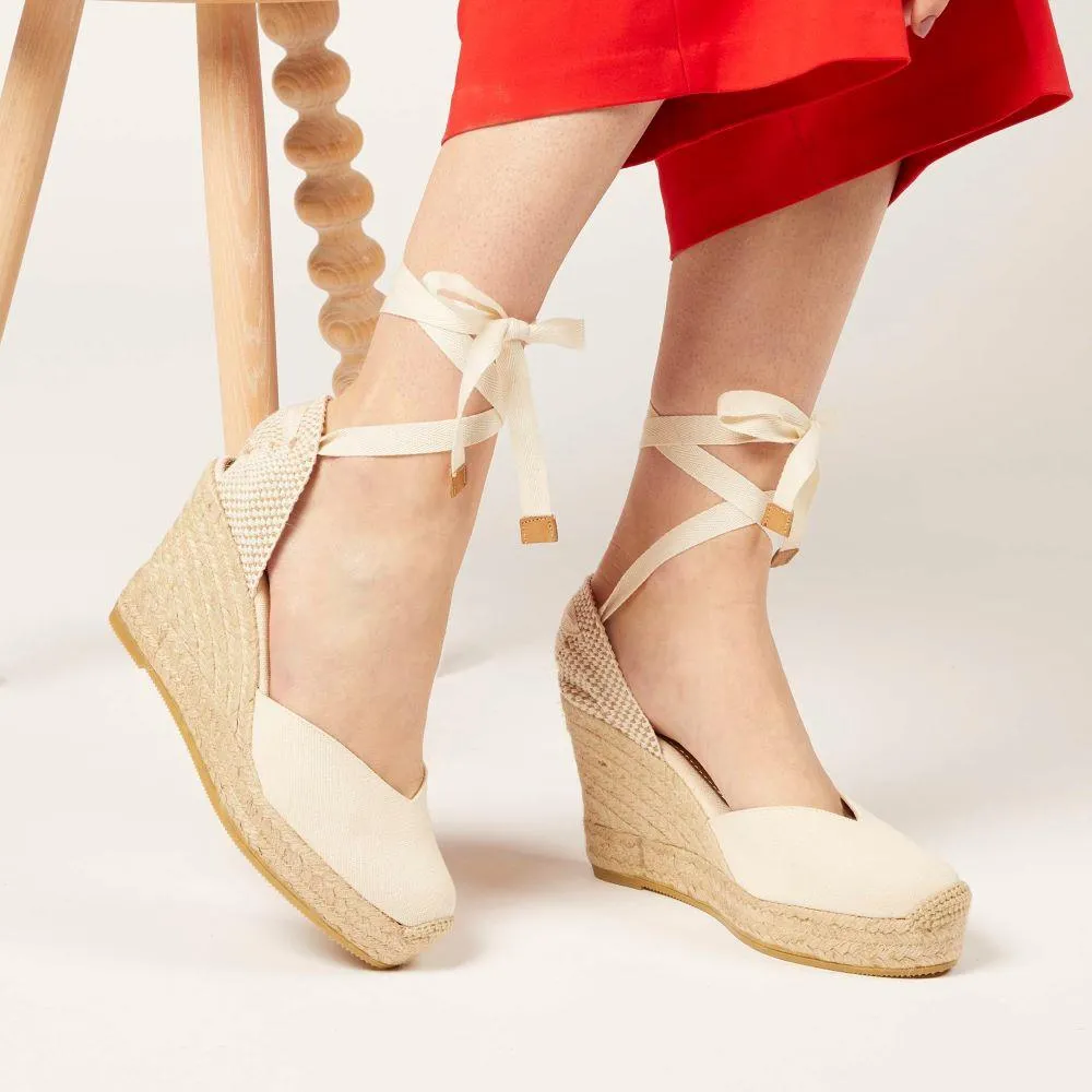 Alyssa Wedge Espadrille Sandals - ALYSSA / 320 328 - Beige sold by Jones Bootmaker product image thumbnail 5