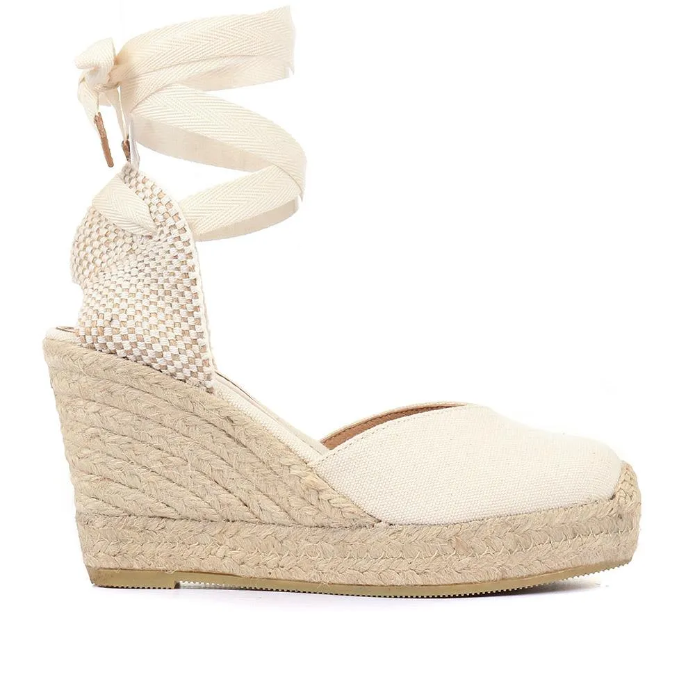 Alyssa Wedge Espadrille Sandals - ALYSSA / 320 328 - Beige sold by Jones Bootmaker