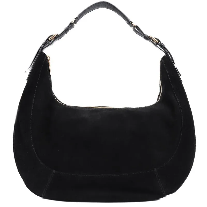 Ysabelle Leather Slouch Bag - YSABELLE / 324 555 - Black sold by Jones Bootmaker