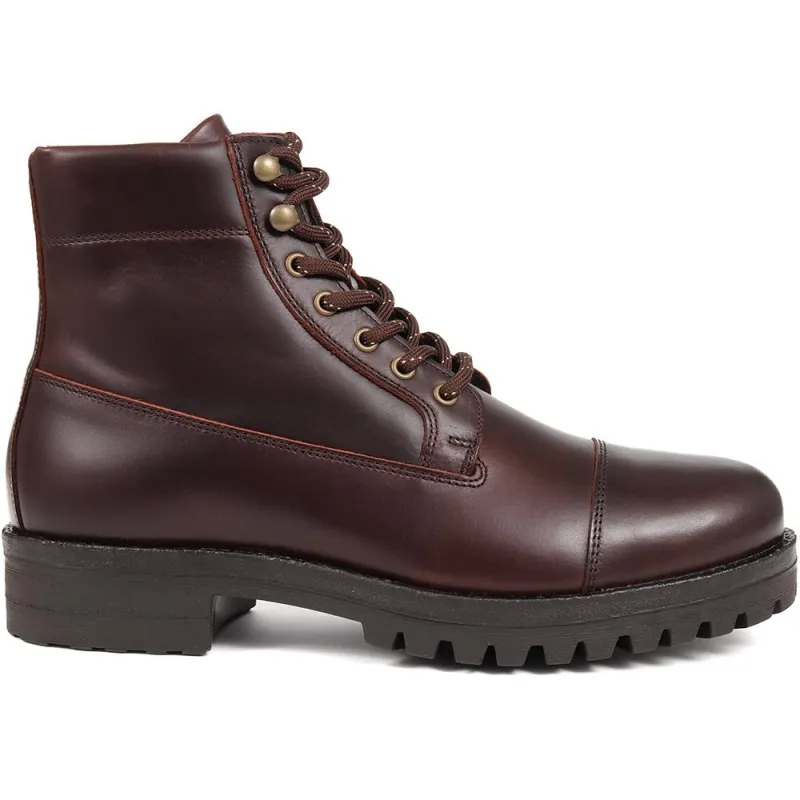 Leather Lace-Up Boots - DAEL / 324 501 - Brown sold by Jones Bootmaker