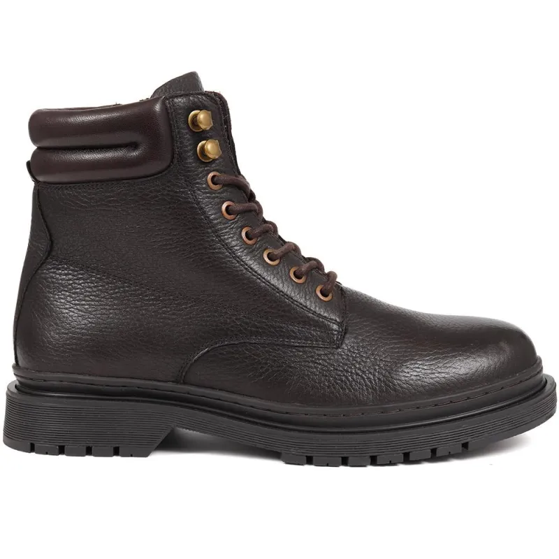 Elio Leather Lace Up Boots - ELIO / 324 398 - Brown sold by Jones Bootmaker