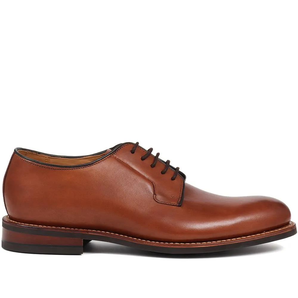 Leather Lace-Up Smart Shoes - BRUSSELS2 / 324 405 - British Tan sold by Jones Bootmaker