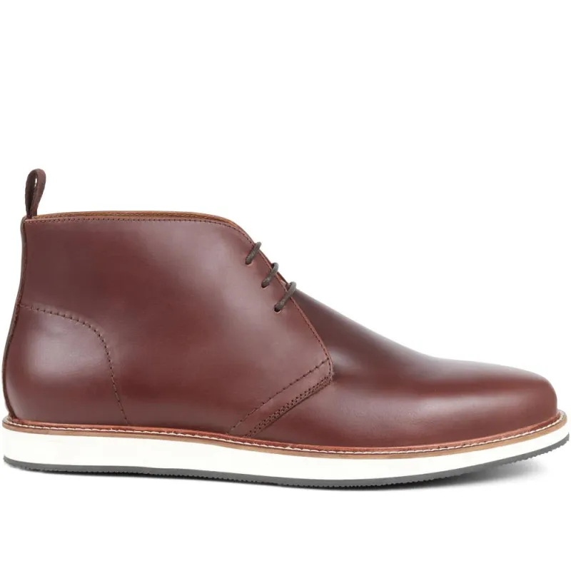 Ezra Leather Chukka Boots - EZRA / 324 393 - Dark Brown sold by Jones Bootmaker
