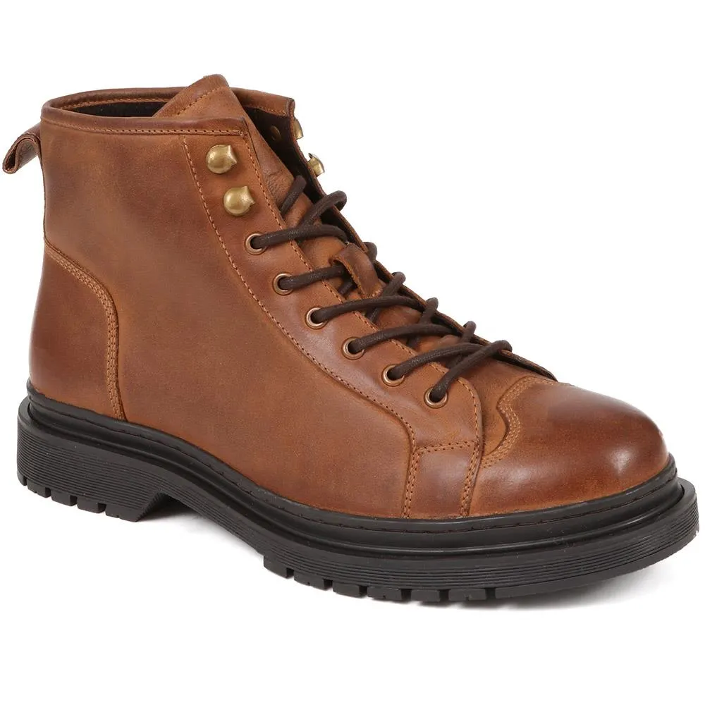 Denzel Leather Lace Up Boots - DENZEL / 324 394 - Tan sold by Jones Bootmaker product image thumbnail 2