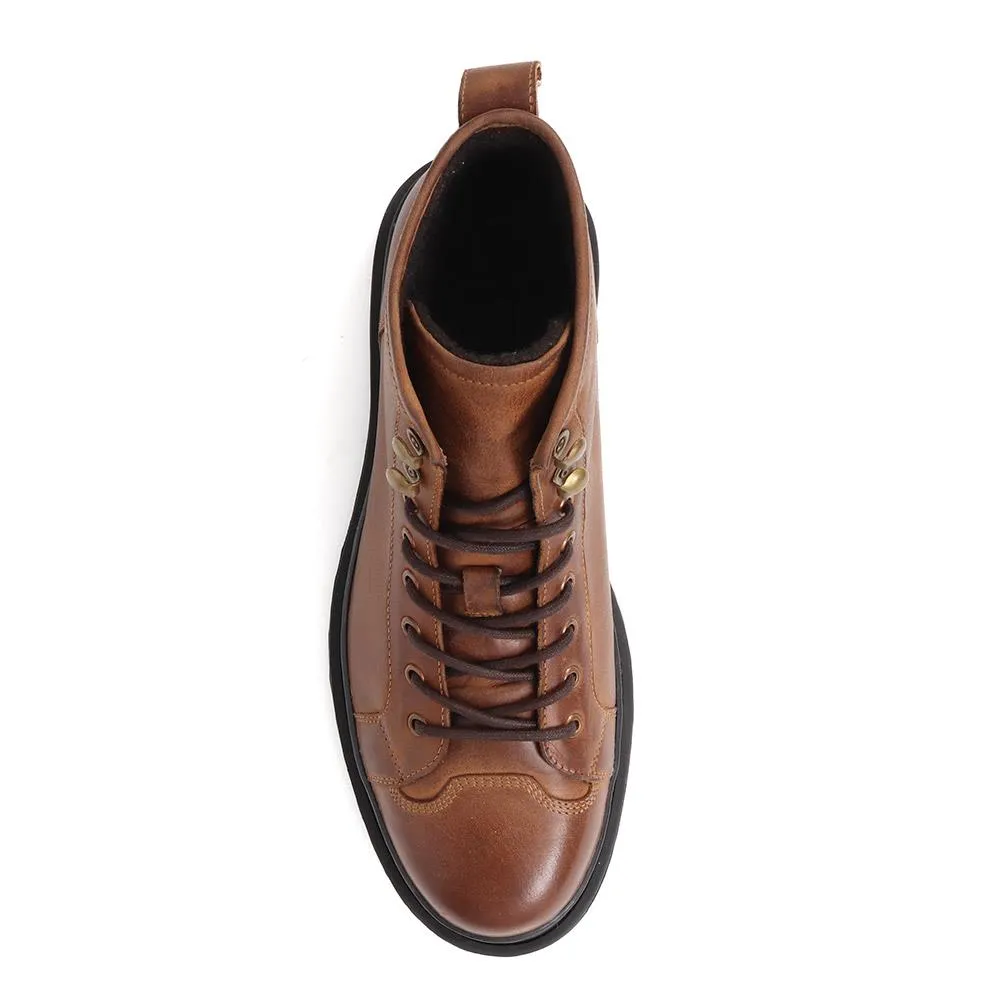 Denzel Leather Lace Up Boots - DENZEL / 324 394 - Tan sold by Jones Bootmaker product image thumbnail 4
