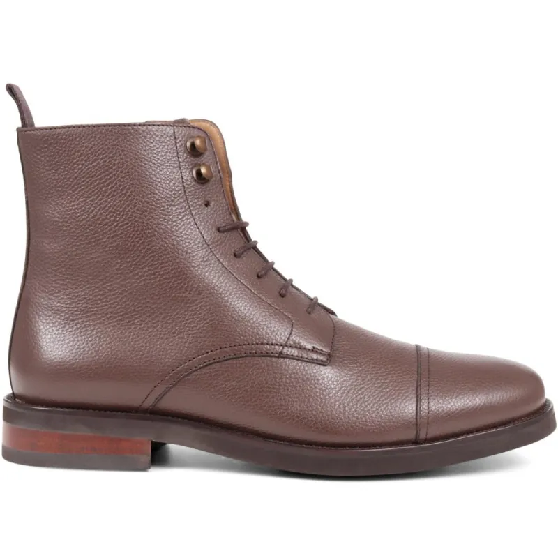 Darley Leather Lace Up Boots - DARLEY2 / 324 377 - Dark Brown sold by Jones Bootmaker