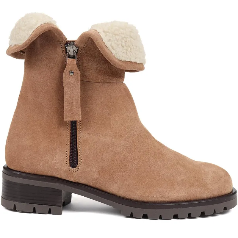 Lora Casual Leather Boots - LORA / 324 368 - Tan sold by Jones Bootmaker