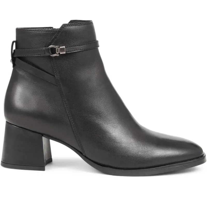 Monika Heeled Ankle Boots - MONIKA / 324 335 - Black sold by Jones Bootmaker