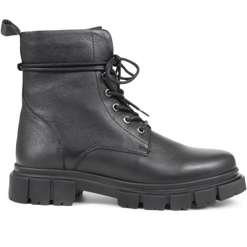 Minna Lace-up Boots - MINNA / 324 326 - Black sold by Jones Bootmaker