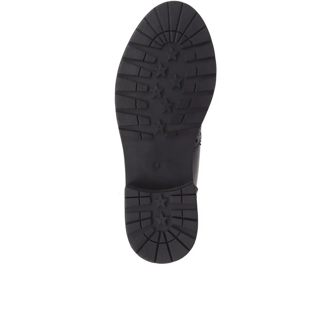 Melrose Brogue Detail Leather Chelsea Boots - MELROSE / 324 322 - Black sold by Jones Bootmaker product image thumbnail 4