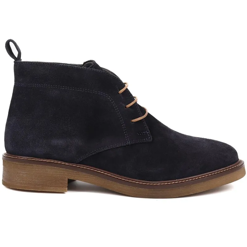 Manuela Suede Chukka Boots - MANUELA / 324 329 - Navy sold by Jones Bootmaker