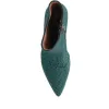 Jewelled Leather Heeled Boots - KHIARA / 324 334 - Green sold by Jones Bootmaker