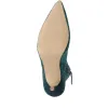 Jewelled Leather Heeled Boots - KHIARA / 324 334 - Green sold by Jones Bootmaker