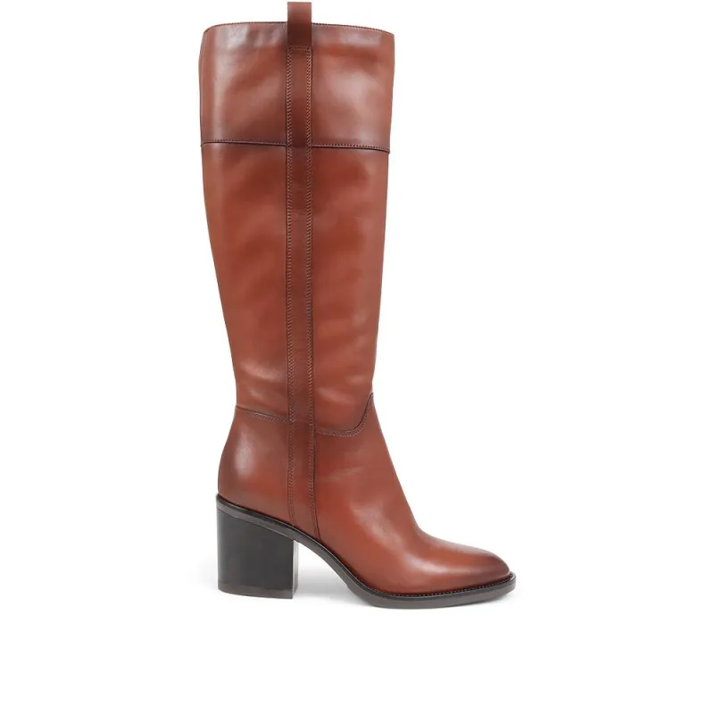 CARMINE Leather Knee High Boots - CARMINE / 324 307 - Brown sold by Jones Bootmaker