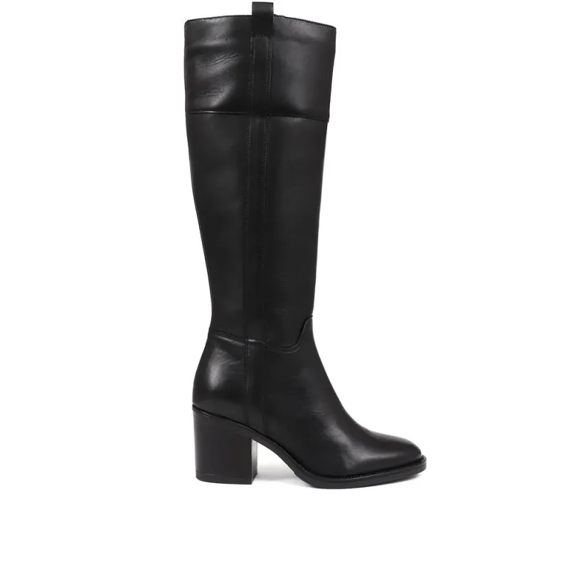 CARMINE Leather Knee High Boots - CARMINE / 324 307 - Black sold by Jones Bootmaker