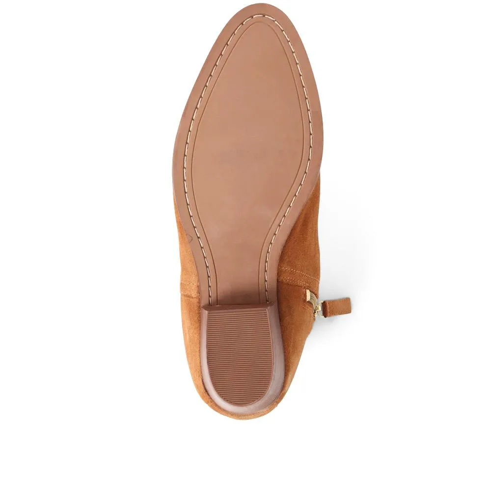 Florie Heeled Leather Ankle Boots - FLORIE / 324 290 - Cognac sold by Jones Bootmaker product image thumbnail 4