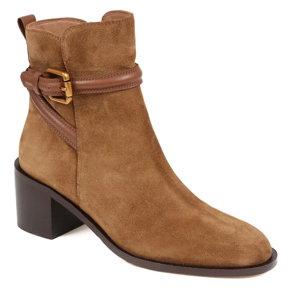 Lisabet Leather Buckle Strap Ankle Boots - LISABET / 324 249 - Tobacco sold by Jones Bootmaker product image thumbnail 2