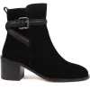 Lisabet Leather Buckle Strap Ankle Boots - LISABET / 324 249 - Black sold by Jones Bootmaker