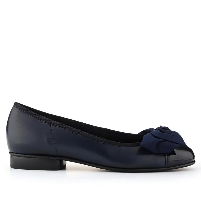 Amy Bow-Detailed Ballet Pumps - GAB38500 / 324 167 - Navy sold by Jones Bootmaker