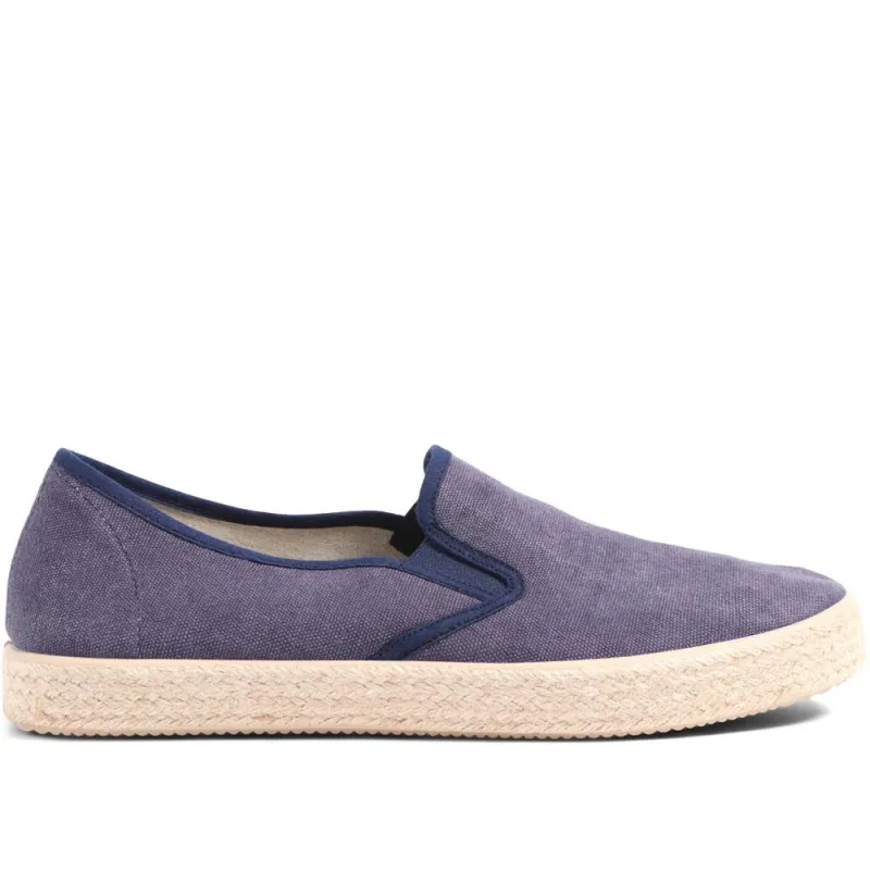 Slip-On Espadrilles - RAYLEN / 324 051 - Denim sold by Jones Bootmaker
