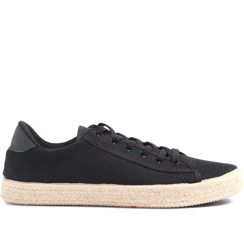 Raffia Tennis Shoe - RADSTOCK / 324 050 - Black sold by Jones Bootmaker