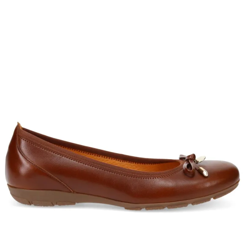 Ring Leather Ballet Pumps - GAB36539 / 323 033 - Tan sold by Jones Bootmaker
