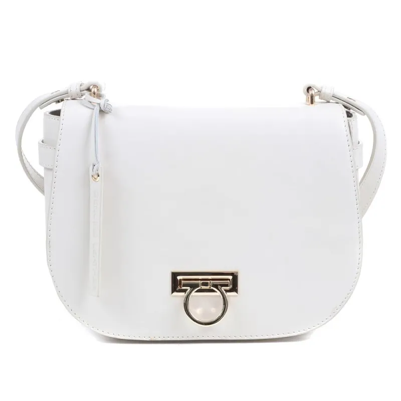 Leather Saddle Bag - VESPER / 323 895 - Off White sold by Jones Bootmaker