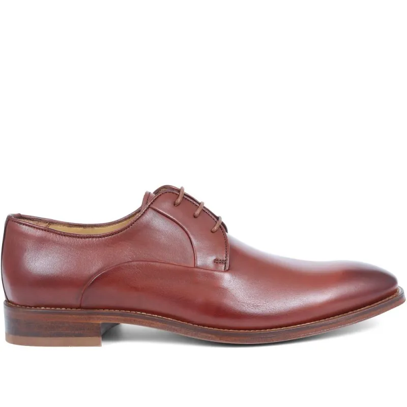 Crewe Leather Derby Shoes - CREWE / 323 780 - Cognac sold by Jones Bootmaker